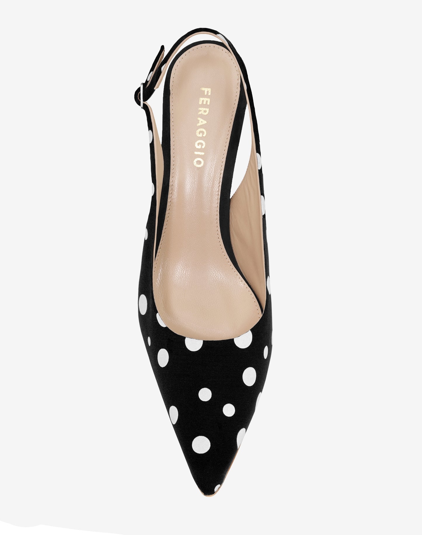 POLKA BLACK SLINGBACK