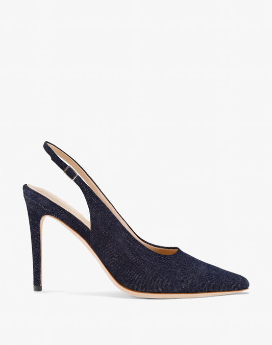 DARK DENIM SLINGBACK - OUTLET