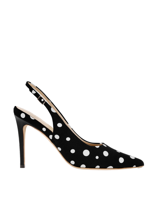POLKA BLACK SLINGBACK